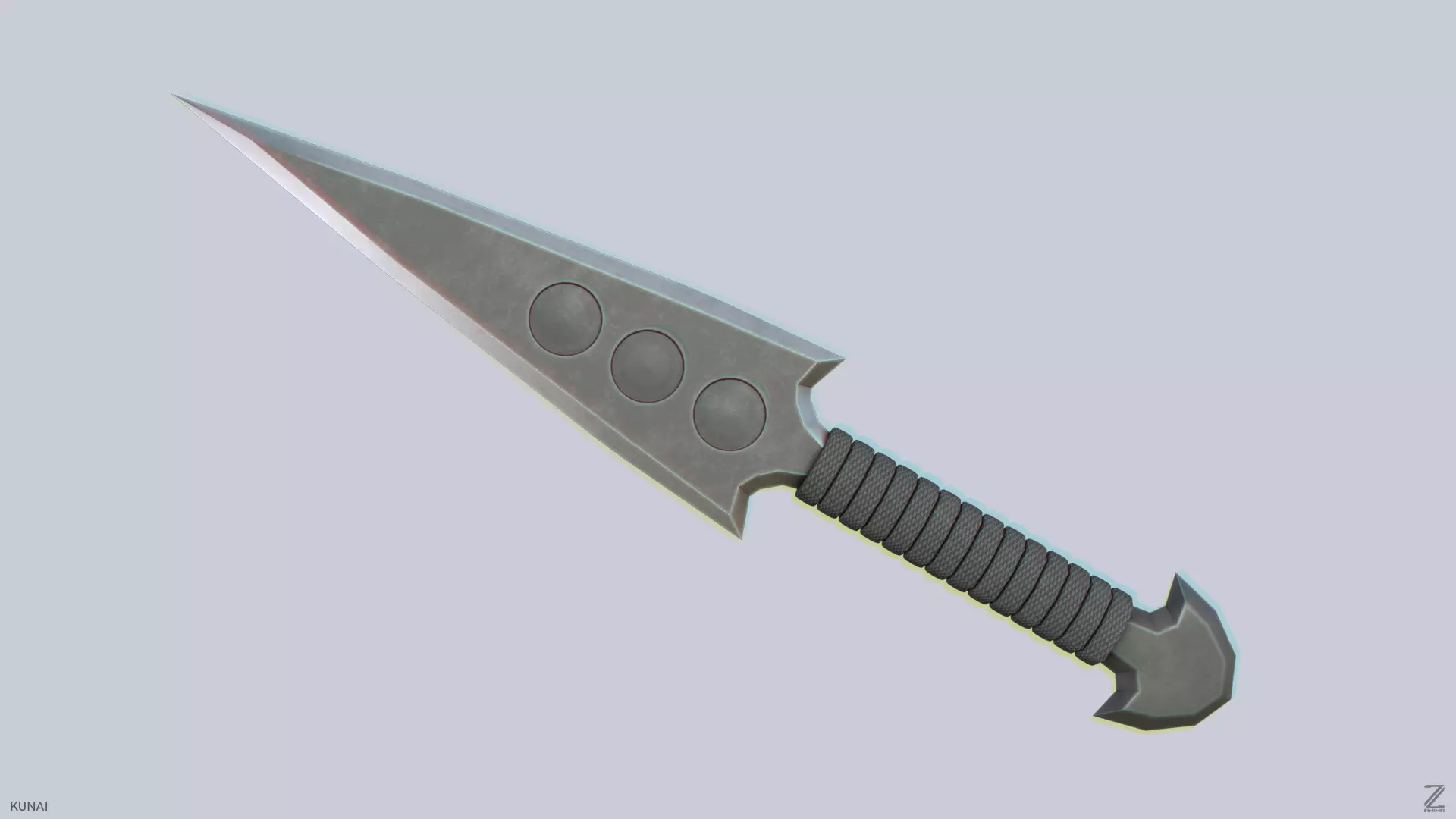 Kunai Low-poly 3D model_0