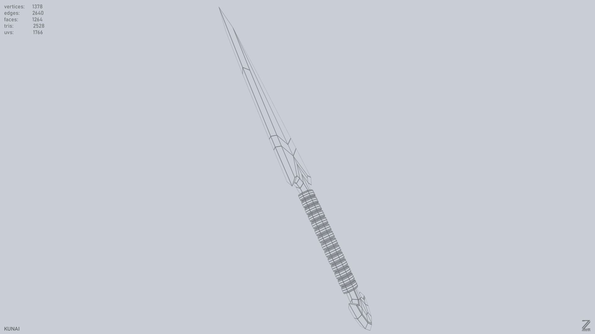Kunai Low-poly 3D model_12