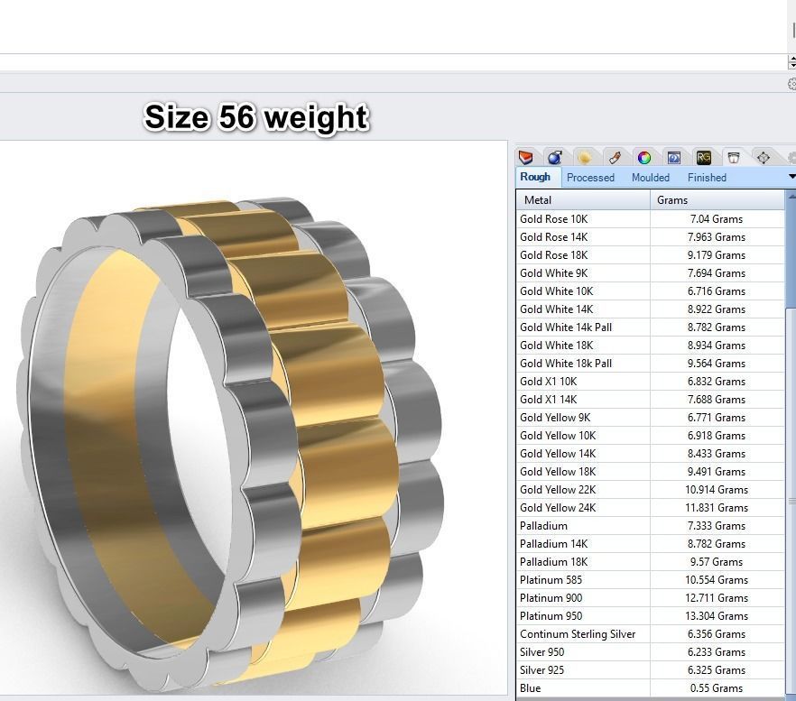 wideng  ring two tone 8mm wide size 56 3D print model_11