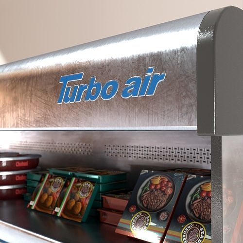 commercial display refrigerator of shops - NO- 04 Low-poly 3D model 7
