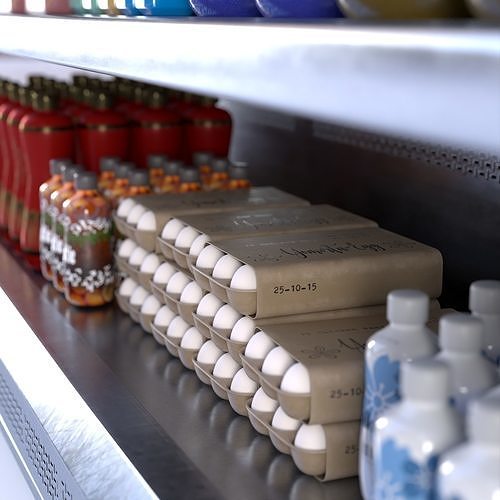 commercial display refrigerator of shops - NO- 04 Low-poly 3D model 6