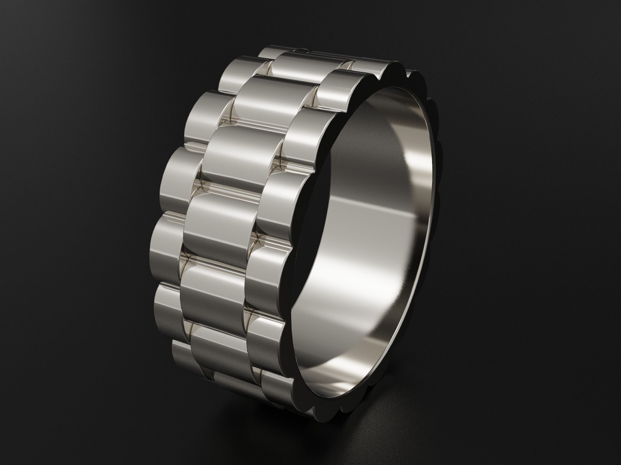wideng  ring two tone 8mm wide size 58 3D print model_5