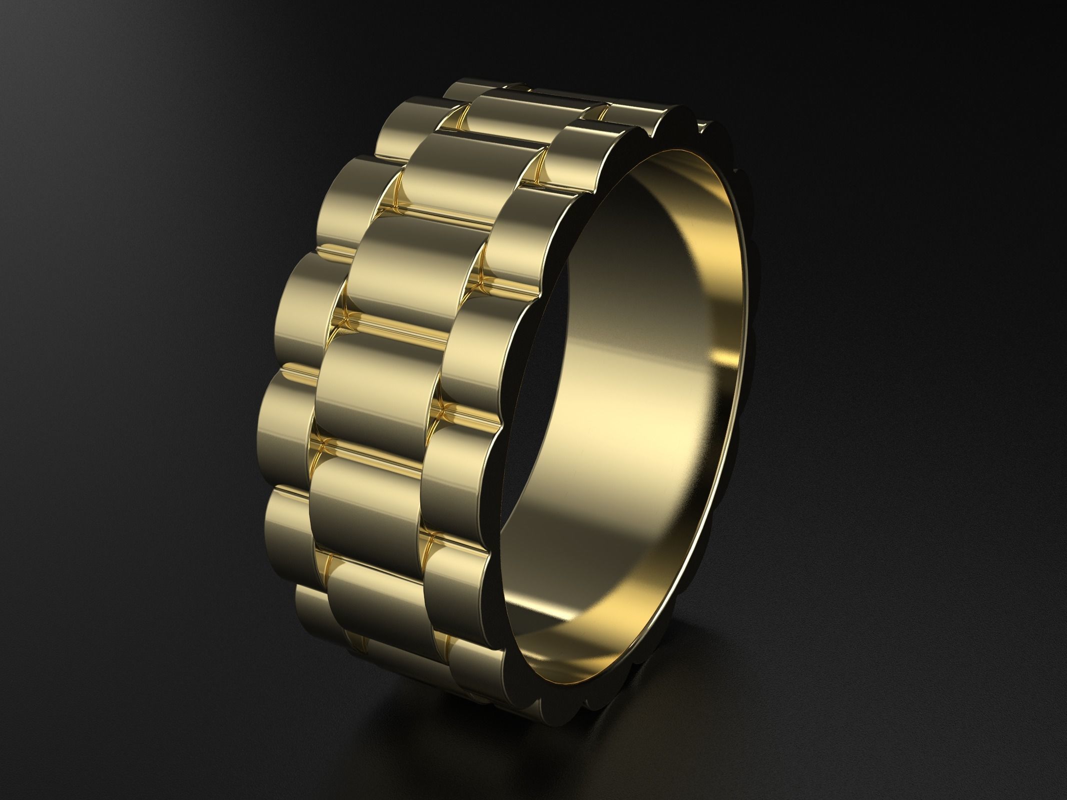 wideng  ring two tone 8mm wide size 58 3D print model_4