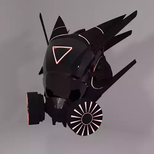 Scifi cyberpunk mask 3D model