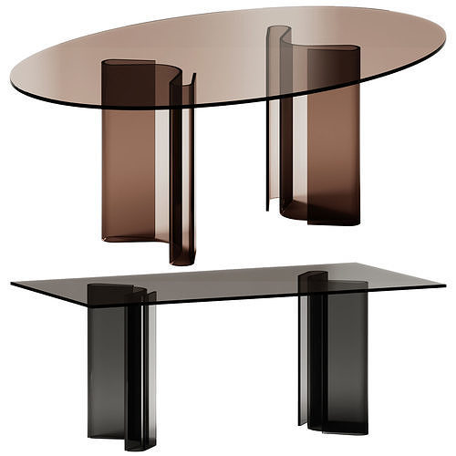 Fiam Italia SAHARA Glass tables 3D model