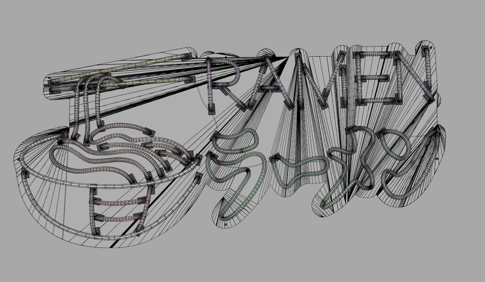 Ramen 2 - Neon Sign 3D model_5