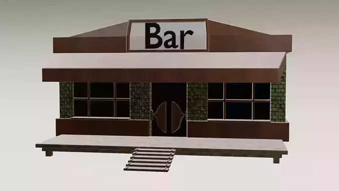 Low Poly Western Bar