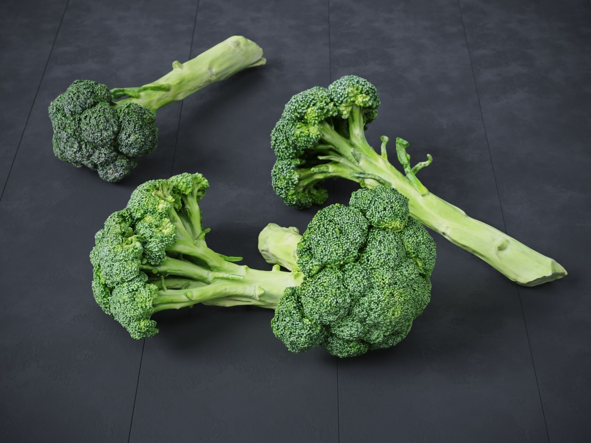 Broccoli Bunch 3D model_2