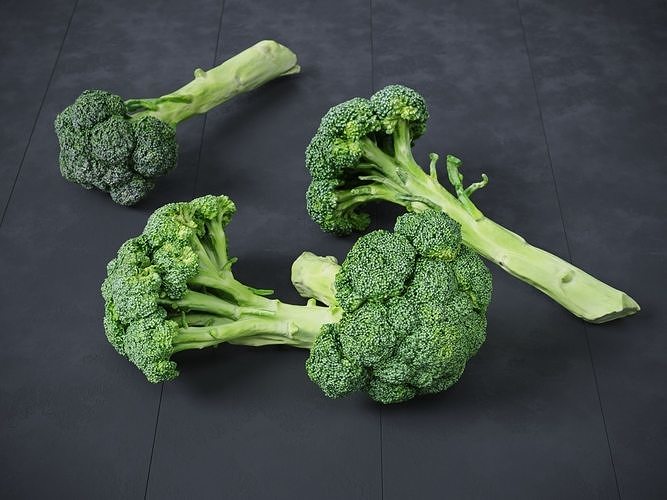 Broccoli Bunch 3D model 3