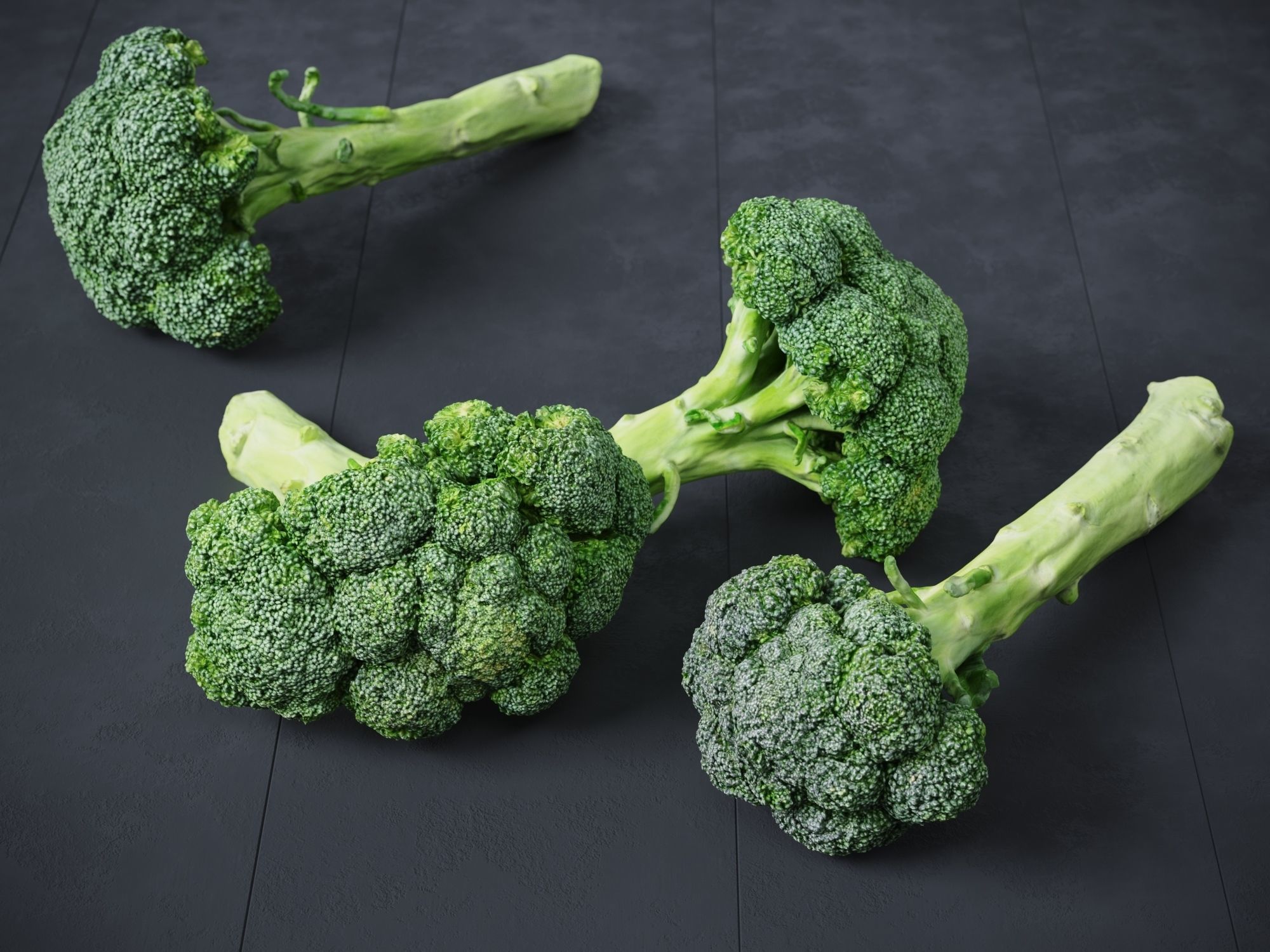 Broccoli Bunch 3D model_1