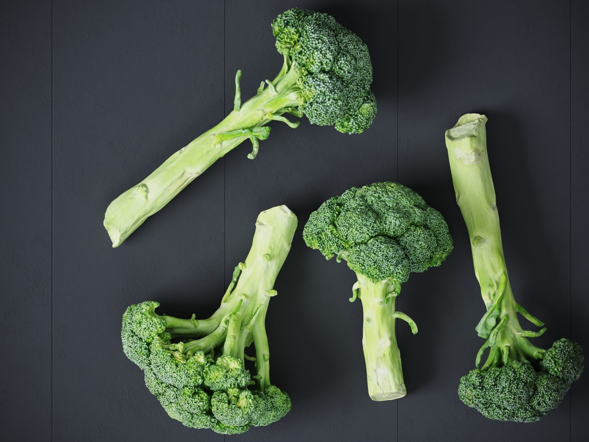 Broccoli Bunch 3D model_4