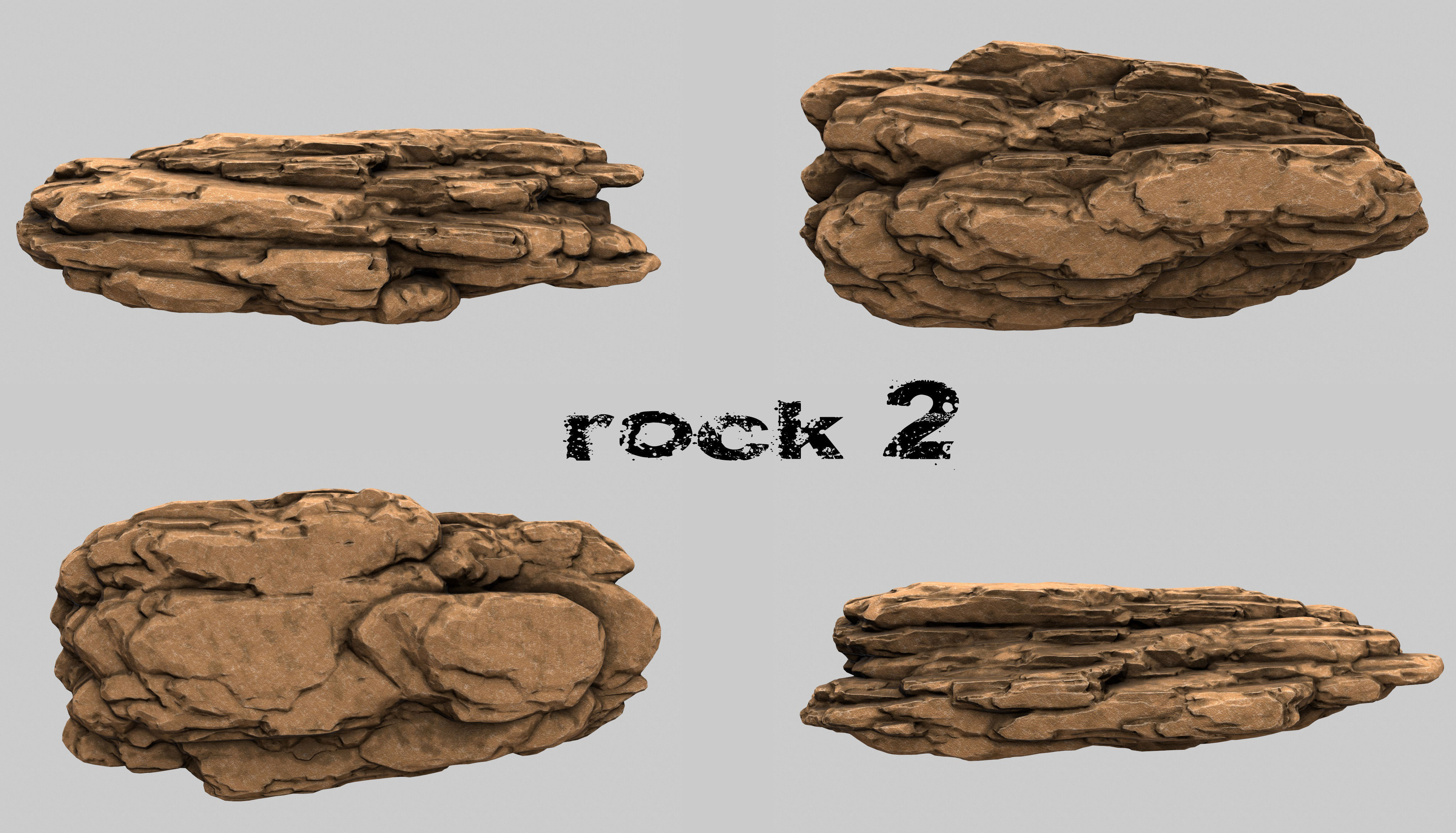 rocks  set 20 3D model_2