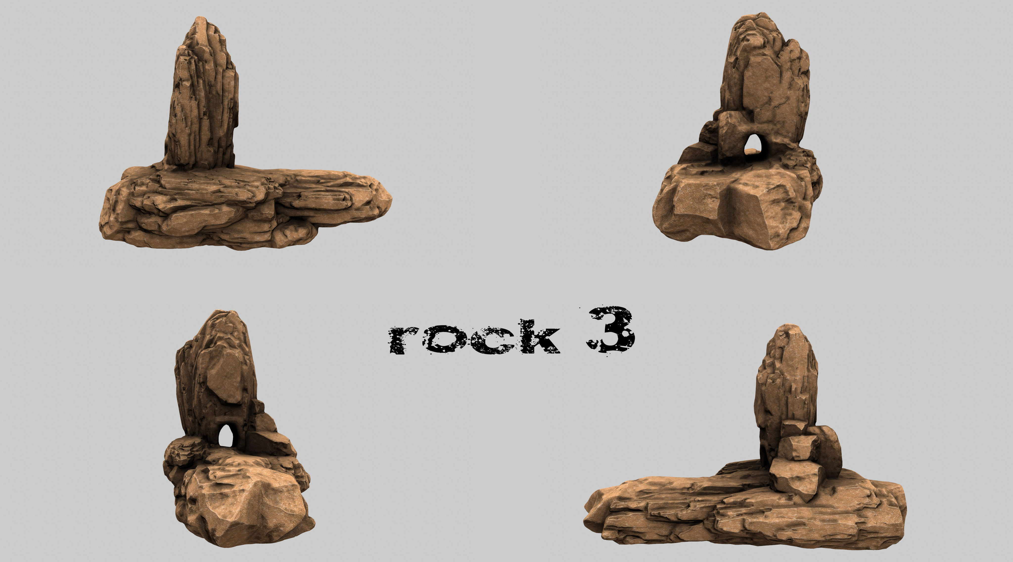 rocks  set 20 3D model_3
