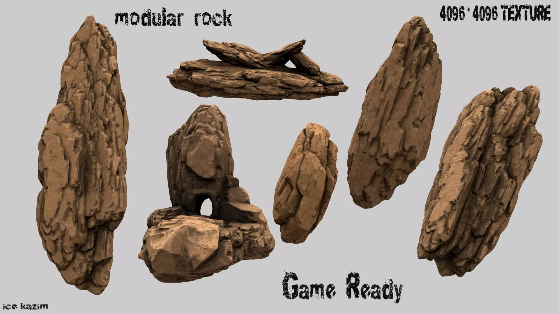 rocks  set 20 3D model_0