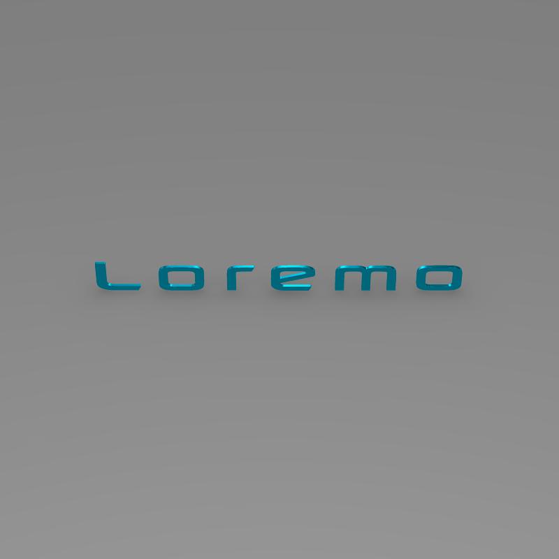 Loremo logo 3D model_5