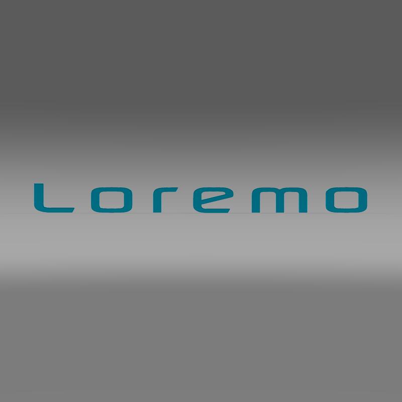 Loremo logo 3D model_2