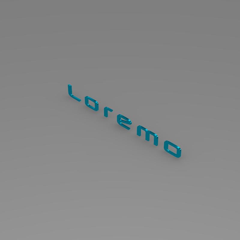 Loremo logo 3D model_4