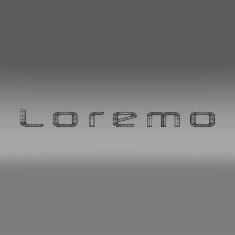 Loremo logo 3D model_6