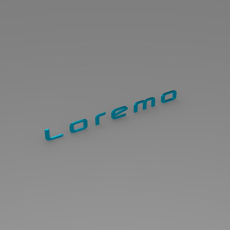 Loremo logo 3D model_3