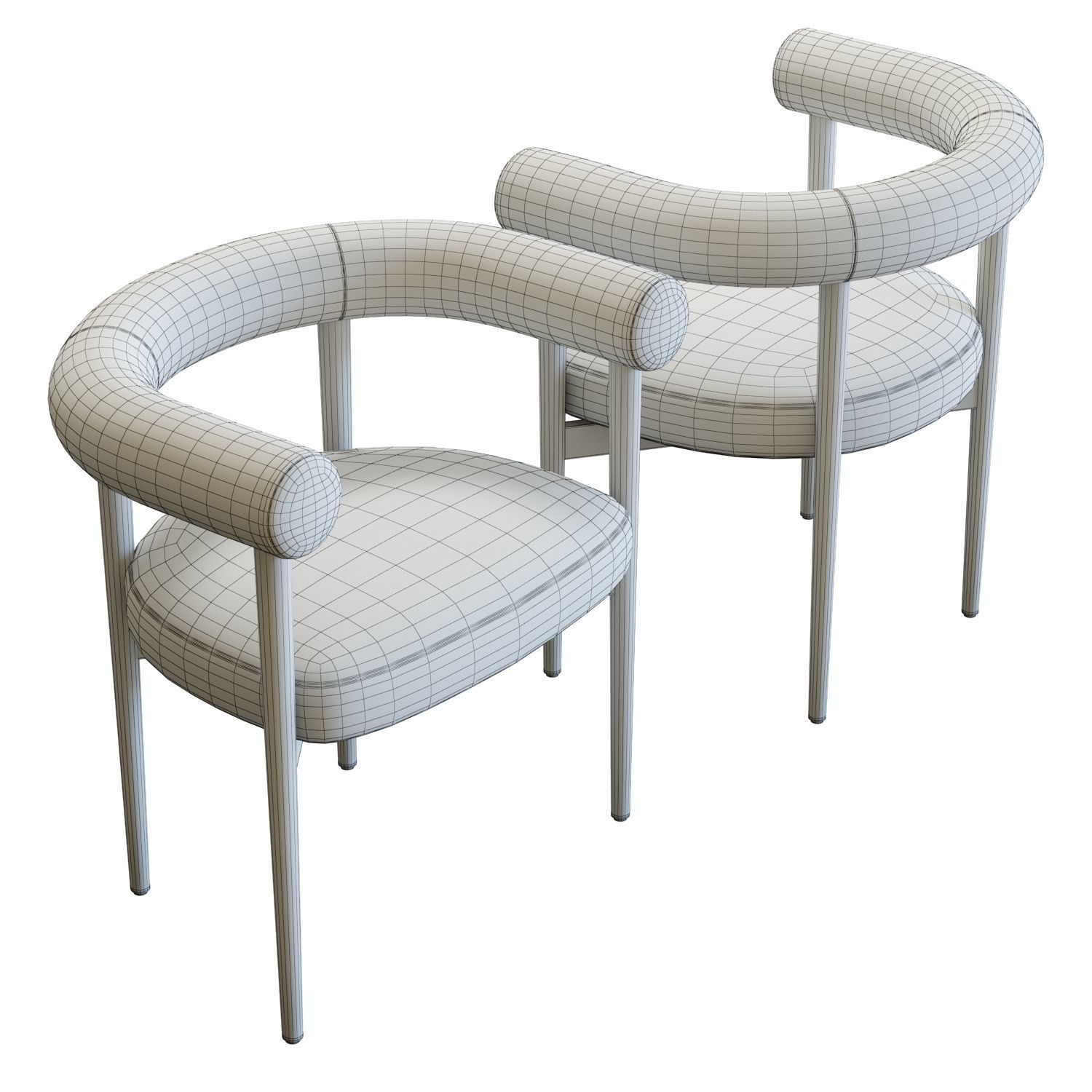 Crate and Barrel Mazz Dining Chair 3D model_5