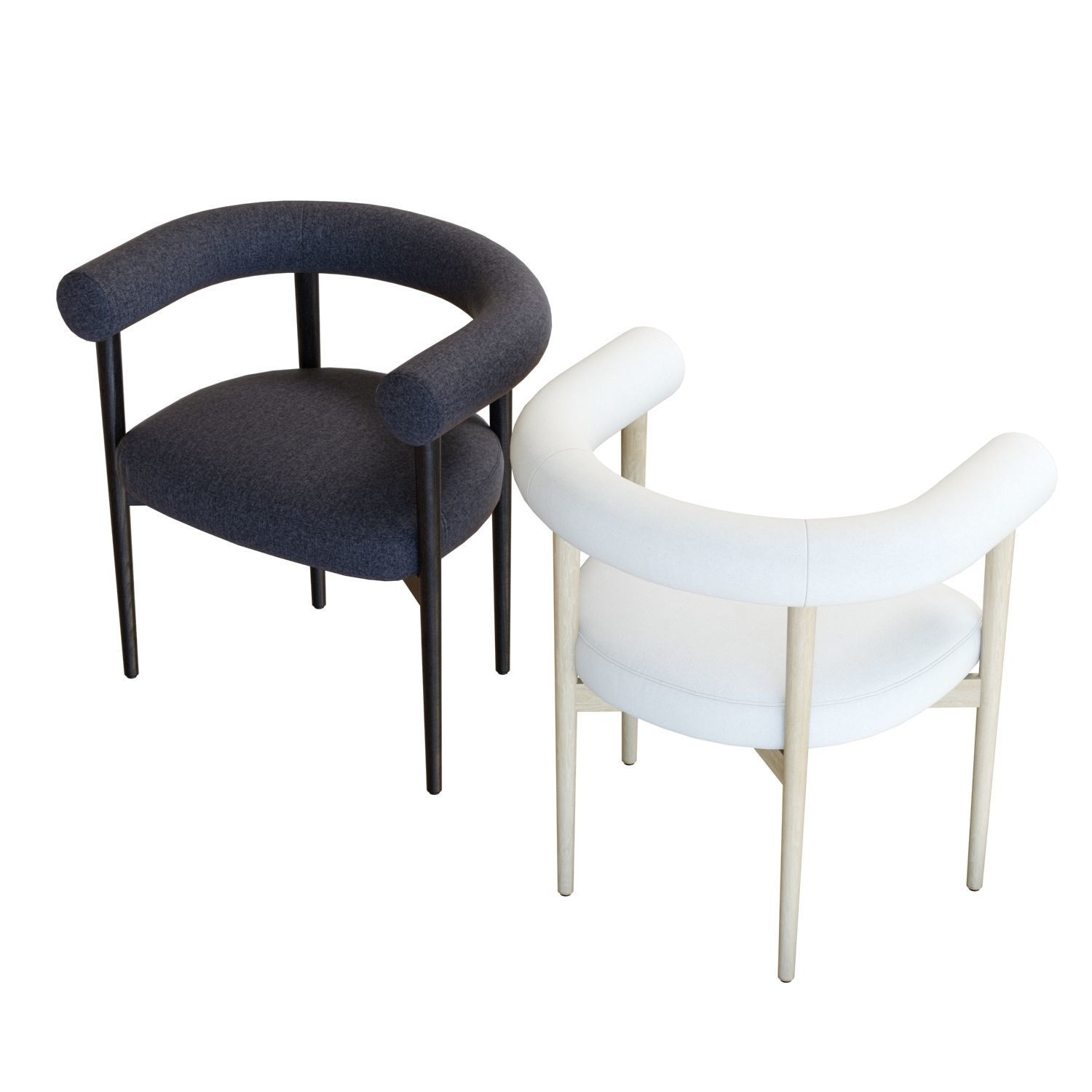 Crate and Barrel Mazz Dining Chair 3D model_3