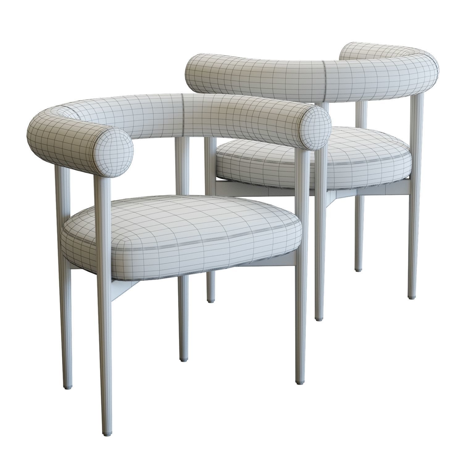Crate and Barrel Mazz Dining Chair 3D model_4