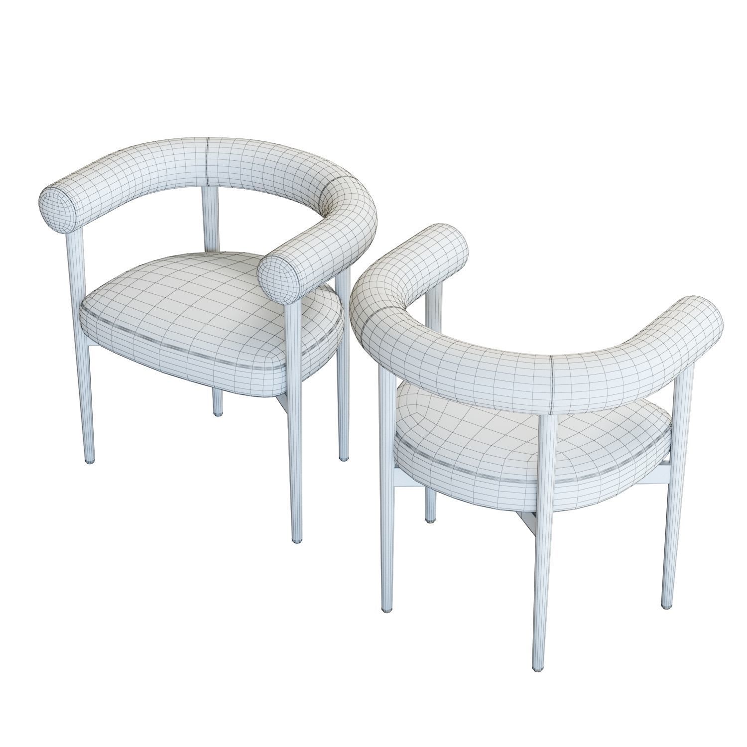 Crate and Barrel Mazz Dining Chair 3D model_7