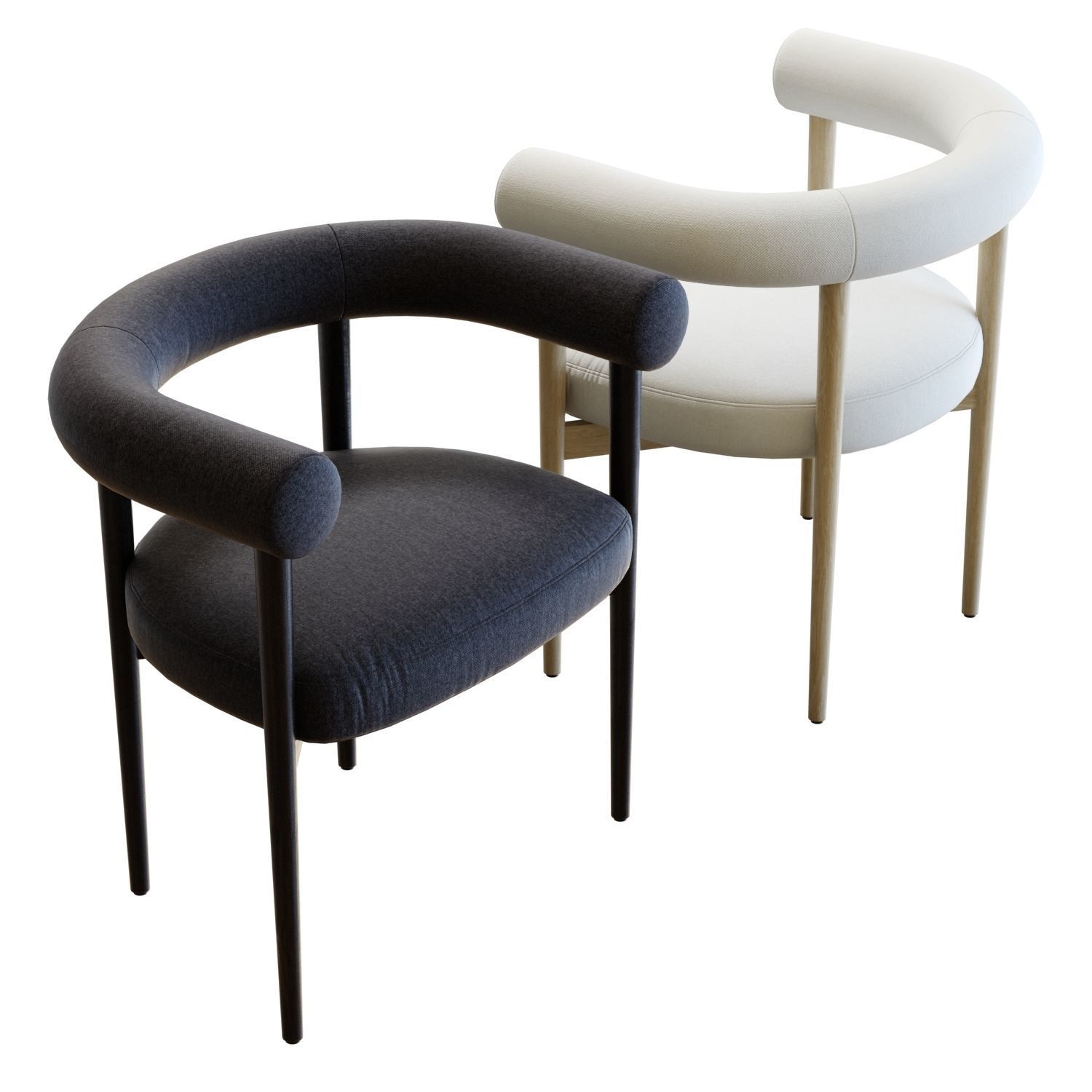 Crate and Barrel Mazz Dining Chair 3D model_1