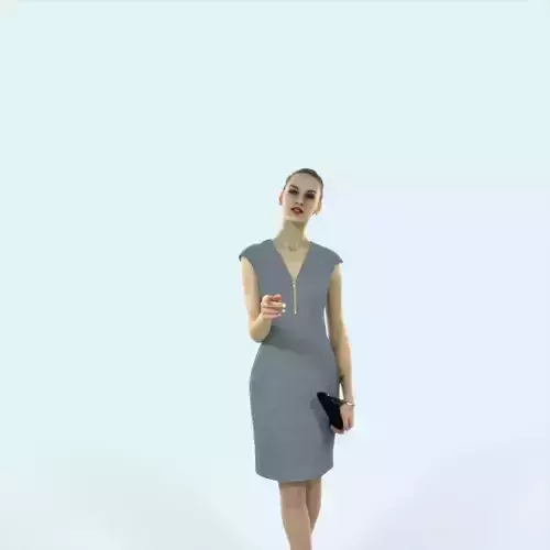 Beauty 03A Pointing Casual Woman