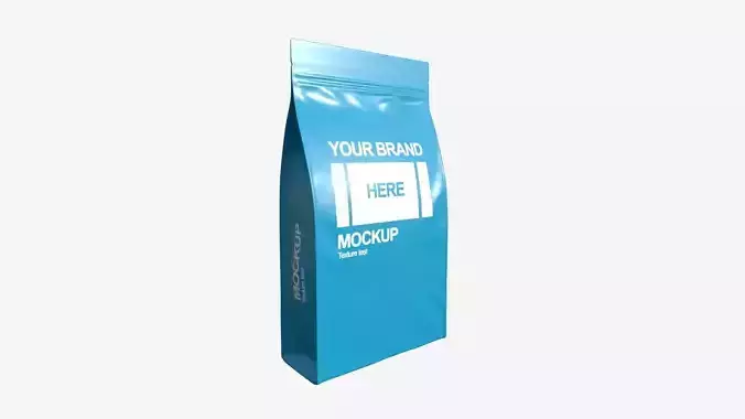 Coffee Bag A01 - Blank Mock Up Basic Template Low-poly 3D model