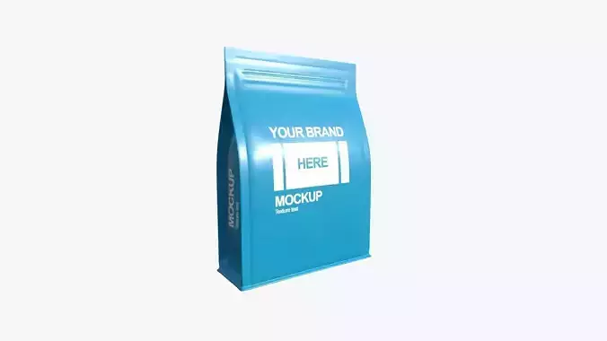Coffee Bag A02 - Blank Mock Up Basic Template Low-poly 3D model