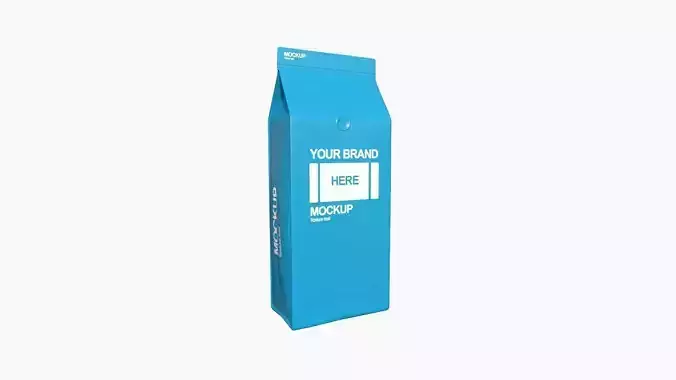 Coffee Bag A04 - Blank Mock Up Basic Template Low-poly 3D model