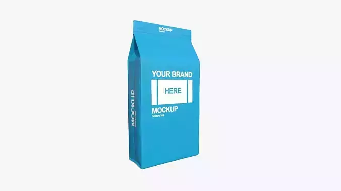 Coffee Bag A05 - Blank Mock Up Basic Template Low-poly 3D model