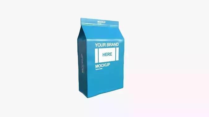 Coffee Bag A06 - Blank Mock Up Basic Template Low-poly 3D model