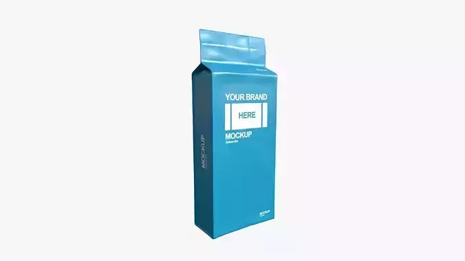 Coffee Bag A08 - Blank Mock Up Basic Template Low-poly 3D model