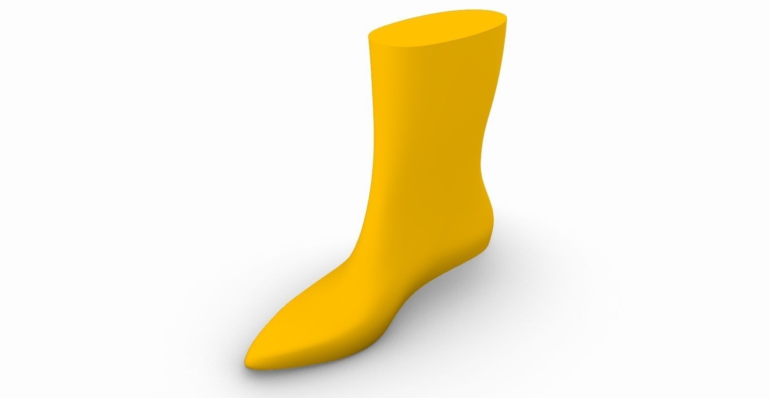Female Shoe Last Unkle Boot 3D print model_4