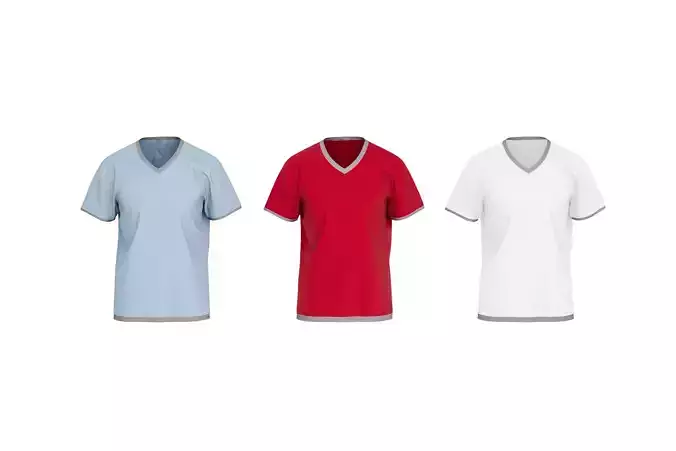 T-shirt with Low Poly  3D model