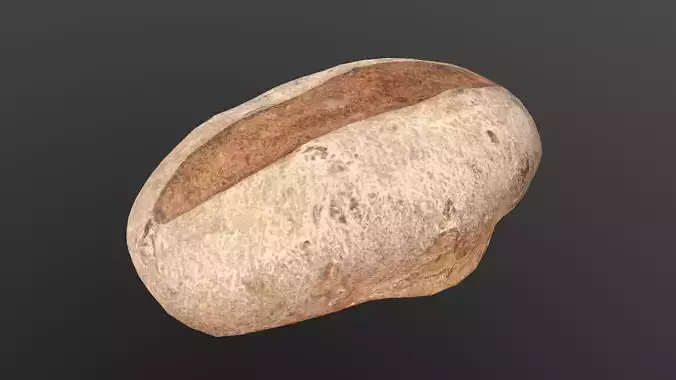 Brown Bread AR VR PBR  Lowpoly with game ready 3d Model