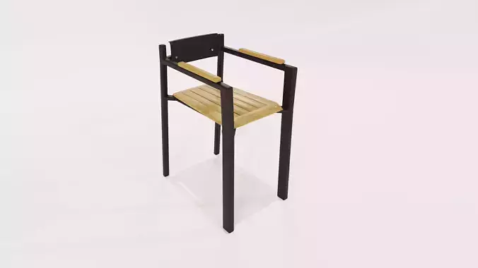 Minimalist Chair with Table 