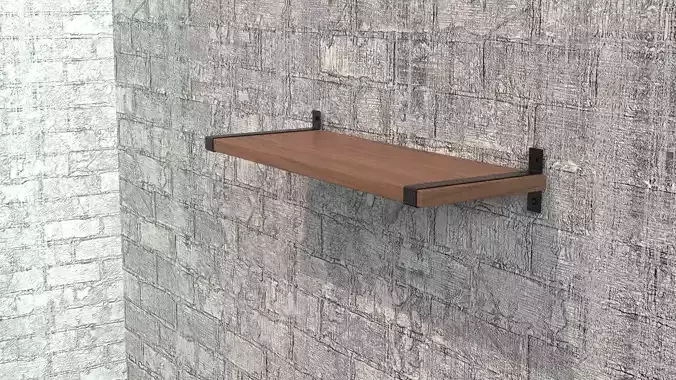 Shelf metal and wood 05