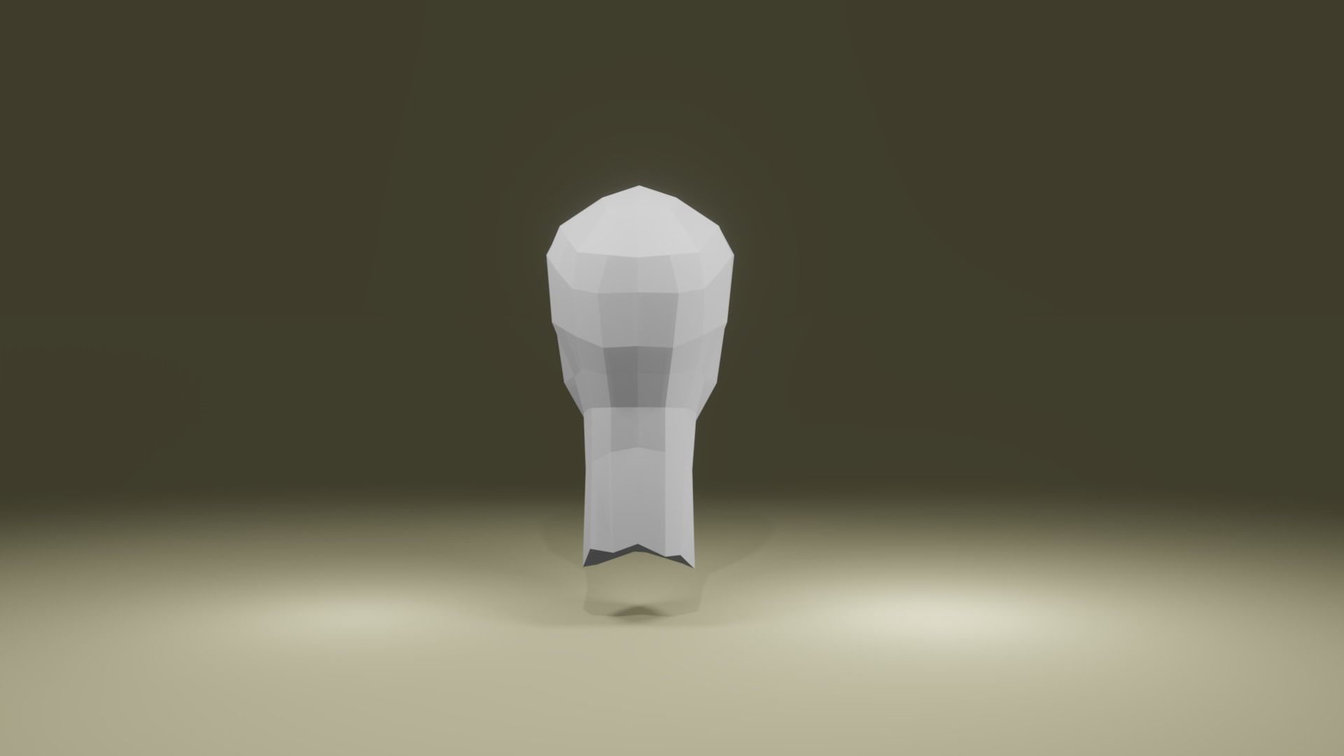 Low-Poly Head Free 3D model_1