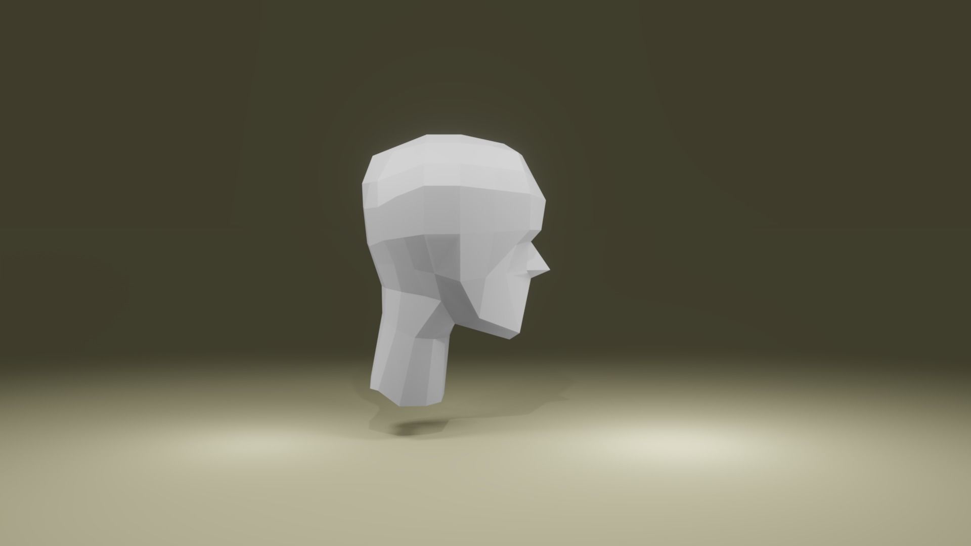 Low-Poly Head Free 3D model_3
