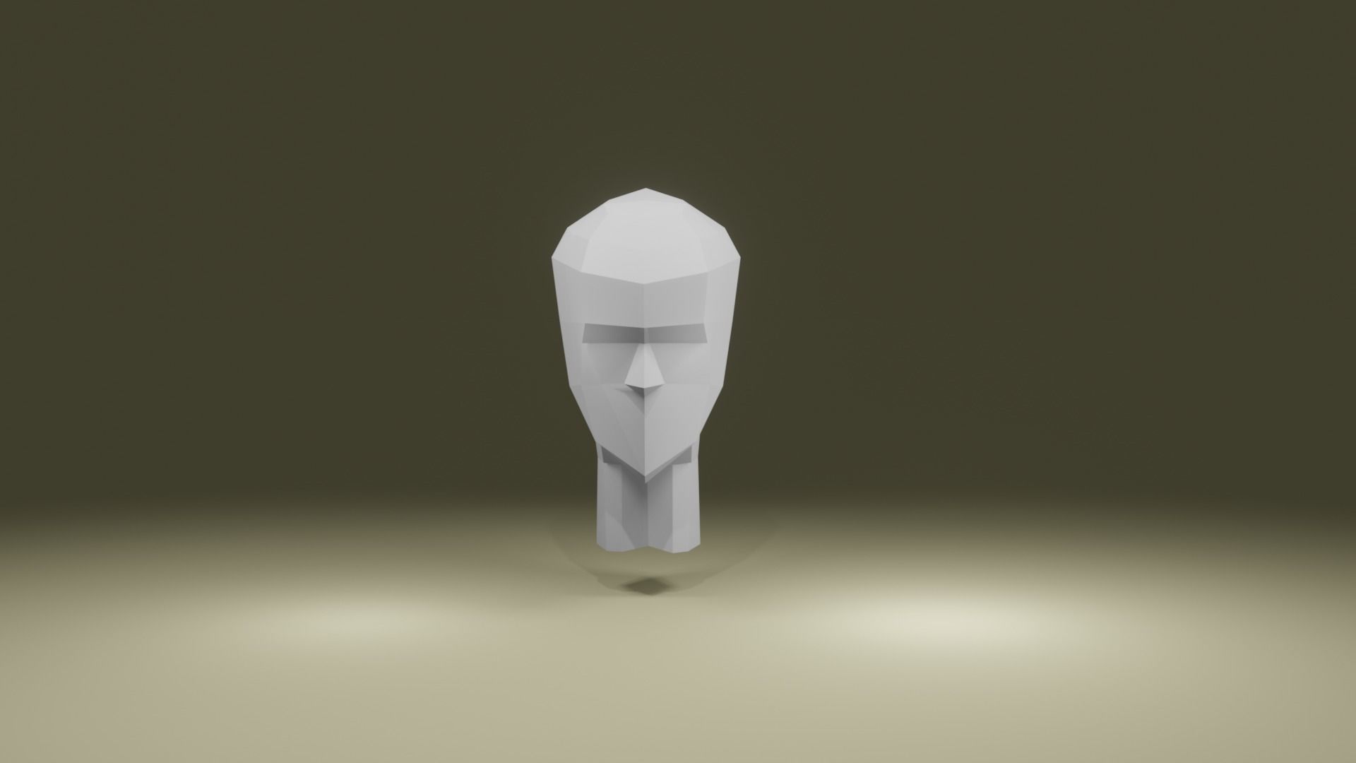 Low-Poly Head Free 3D model_2