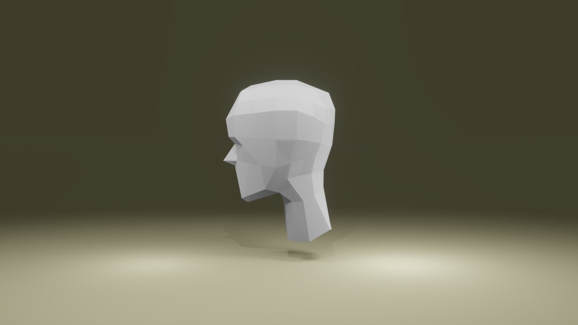 Low-Poly Head Free 3D model_4