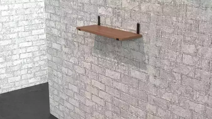 Shelf metal and wood 06