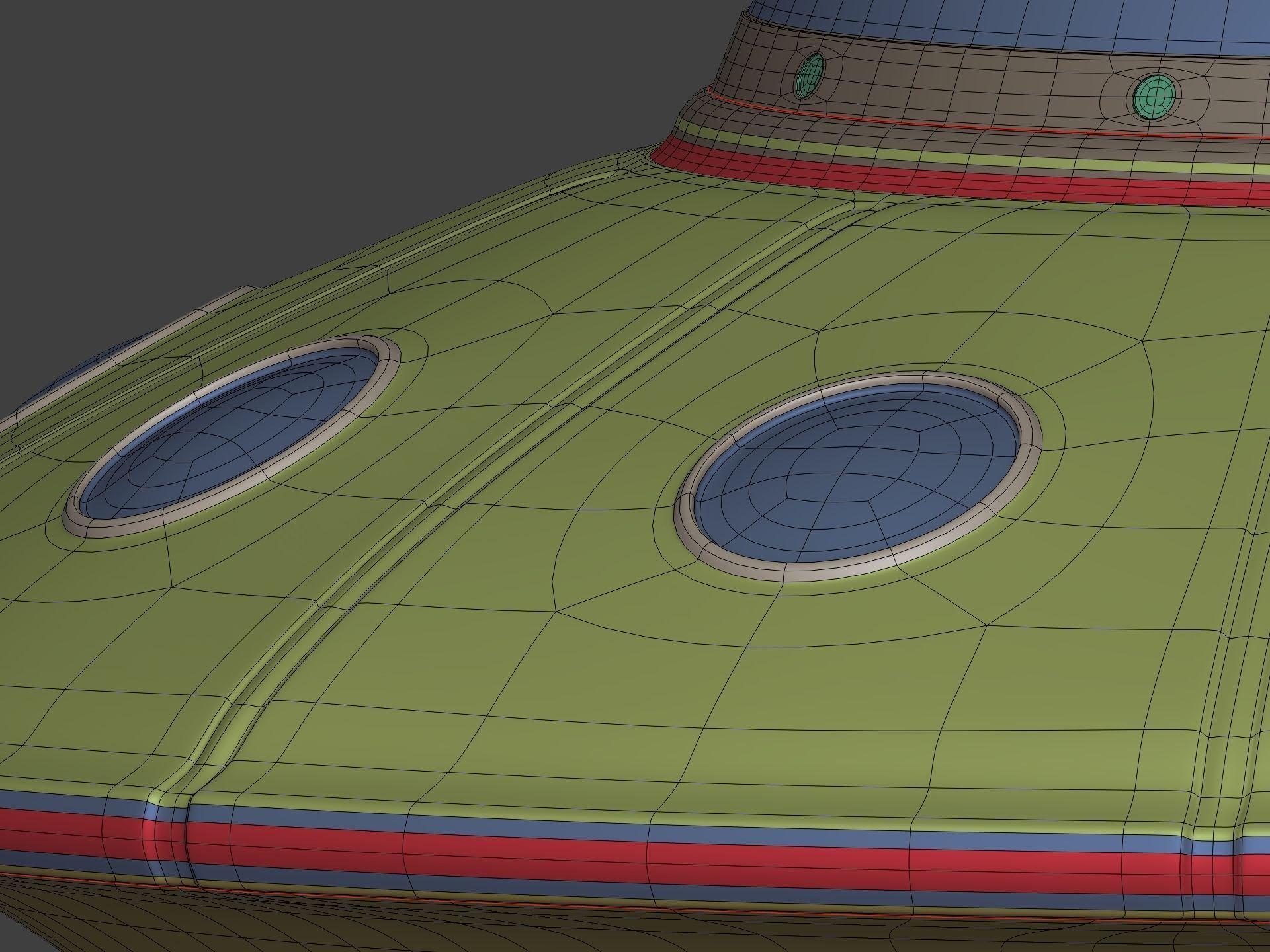 Cartoon Flying Saucer - UFO - Alien Fantasy Vehicle Low-poly 3D model_8