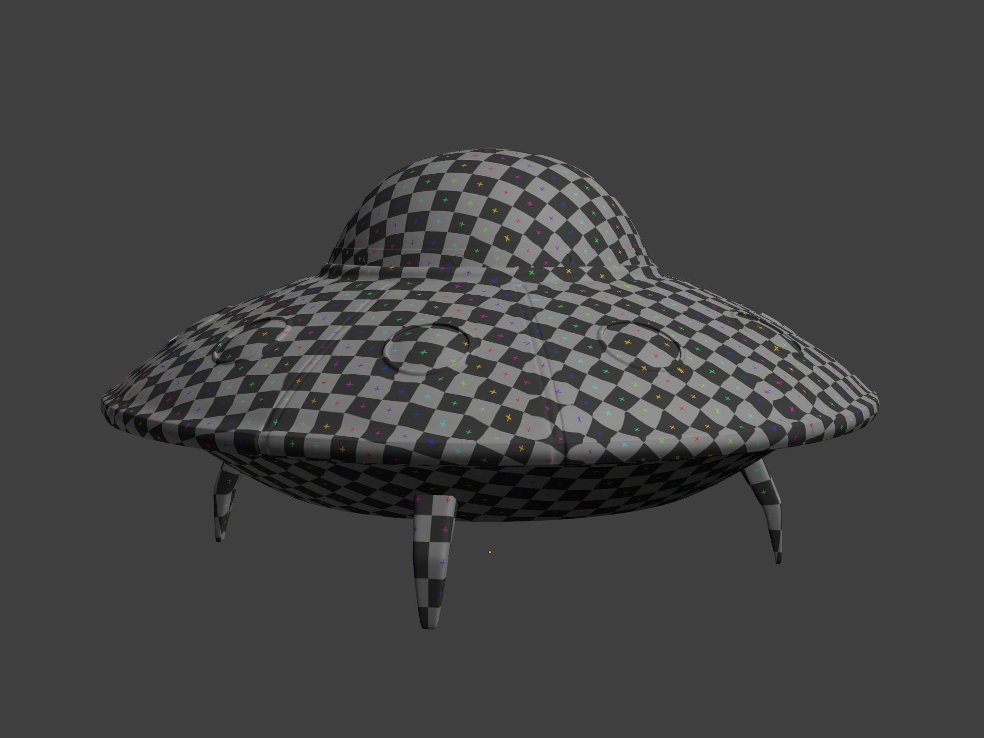 Cartoon Flying Saucer - UFO - Alien Fantasy Vehicle Low-poly 3D model_1