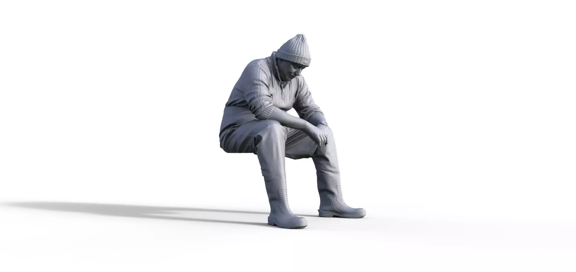 Figure for fishing boat ship model Typ A 3D print model_0