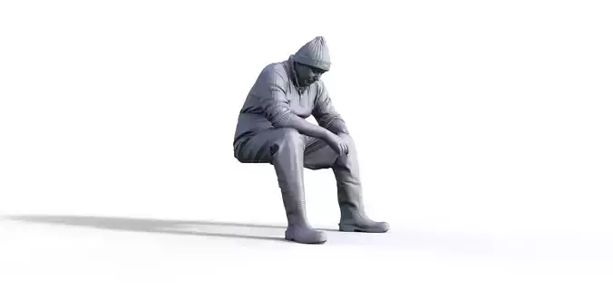 Figure for fishing boat ship model Typ A 3D print model