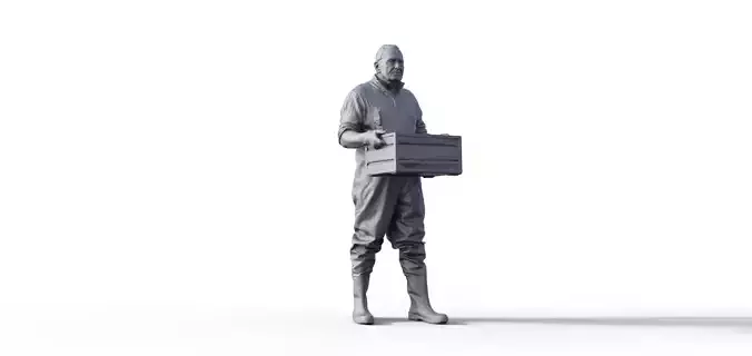 Figure for fishing boat ship model Typ C 3D print model
